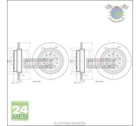 Kit 2x dischi freno Maxgear Posteriore per VOLVO XC70 V70 S80 S70 S60