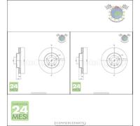 Kit 2x dischi freno Metelli Anteriore per AUDI A1 SEAT IBIZA V SKODA SCALA KAMI