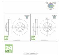 Kit 2x dischi freno Metelli Anteriore per AUDI COUPE 90 80 SEAT TOLEDO I IBIZA
