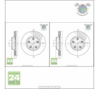 Kit 2x dischi freno Metelli Anteriore per AUDI Q7 PORSCHE CAYENNE VW TOUAREG