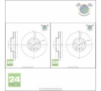 Kit 2x dischi freno Metelli Anteriore per BMW 5 E34 525