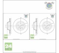 Kit 2x dischi freno Metelli Anteriore per BMW X1 E84 xDrive 3 E93 330 325 320 E