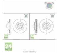Kit 2x dischi freno Metelli Anteriore per DAIHATSU CHARADE TOYOTA YARIS