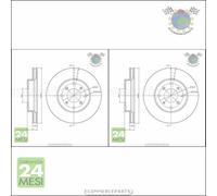 Kit 2x dischi freno Metelli Anteriore per HONDA PRELUDE IV V ACCORD VI