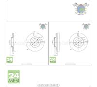 Kit 2x dischi freno Metelli Anteriore per KIA PICANTO