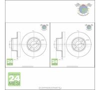 Kit 2x dischi freno Metelli Anteriore per LADA 1200-1600 1200-1500 TOSCANA NOVA