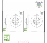 Kit 2x dischi freno Metelli Anteriore per MERCEDES CLASSE A 160 150