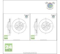 Kit 2x dischi freno Metelli Anteriore per MERCEDES CLASSE E 300 280 250 220 200