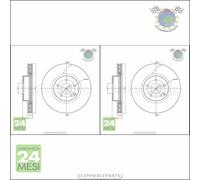 Kit 2x dischi freno Metelli Anteriore per MERCEDES CLASSE E 400 350 320 300 250
