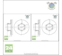 Kit 2x dischi freno Metelli Anteriore per MERCEDES T2/LN1 811 809 711 709 61 #vq