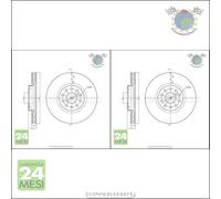Kit 2x dischi freno Metelli Anteriore per SEAT ALHAMBRA TARRACO SKODA KODIAQ VW