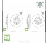 Kit 2x dischi freno Metelli Anteriore per SKODA FABIA VW POLO 9A4 9A2 9N2 9A6 9