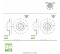 Kit 2x dischi freno Metelli Anteriore per SKODA FAVORIT