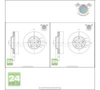 Kit 2x dischi freno Metelli Anteriore per TOYOTA COROLLA AURIS #u7