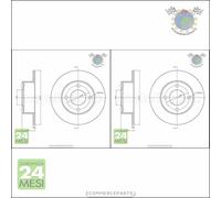 Kit 2x dischi freno Metelli Posteriore per AUDI CABRIOLET COUPE 100 90 80