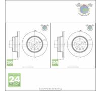 Kit 2x dischi freno Metelli Posteriore per BMW 1 E87 118 116 E81