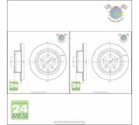 Kit 2x dischi freno Metelli Posteriore per CHRYSLER SEBRING Cabriolet CITROEN C