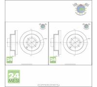 Kit 2x dischi freno Metelli Posteriore per HYUNDAI SANTAMO KIA JOICE MITSUBISHI