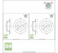 Kit 2x dischi freno Metelli Posteriore per HYUNDAI TUCSON SONICA XG KIA SPORTAG
