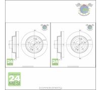 Kit 2x dischi freno Metelli Posteriore per HYUNDAI VELOSTER ELANTRA KONA i30 KI