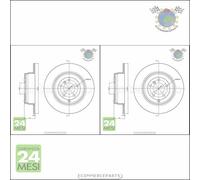 Kit 2x dischi freno Metelli Posteriore per LAND ROVER RANGE III