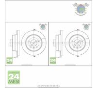 Kit 2x dischi freno Metelli Posteriore per MERCEDES CLASSE A 210 190 170 160 VA