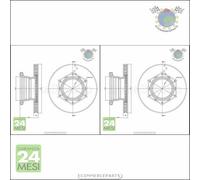 Kit 2x dischi freno Metelli Posteriore per MERCEDES VARIO 818 816 815 814 813 8