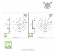 Kit 2x dischi freno Metelli Posteriore per NISSAN 350Z