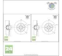 Kit 2x dischi freno Metelli Posteriore per RENAULT CLIO