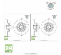 Kit 2x dischi freno Metelli Posteriore per RENAULT FLUENCE MEGANE