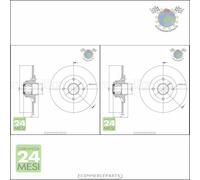 Kit 2x dischi freno Metelli Posteriore per RENAULT MEGANE CLIO 19