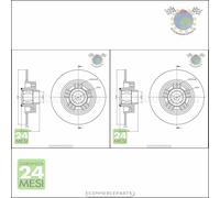 Kit 2x dischi freno Metelli Posteriore per RENAULT SCENIC MEGANE GRAND CLIO