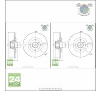 Kit 2x dischi freno Metelli Posteriore per RENAULT SUPER CLIO 19 11 9 5