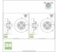 Kit 2x dischi freno Metelli Posteriore per RENAULT TWINGO THALIA MEGANE MODUS W