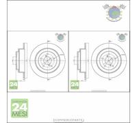 Kit 2x dischi freno Metelli Posteriore per SUBARU LEGACY III II FORESTER I IMPR
