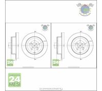 Kit 2x dischi freno Metelli Posteriore per TOYOTA CELICA PRIUS