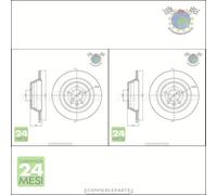Kit 2x dischi freno Metelli Posteriore per VOLVO XC70 V70 S80