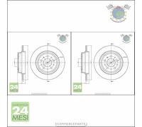 Kit 2x dischi freno Metelli Posteriore per VOLVO XC90 XC70 V70 S80 S60 C30