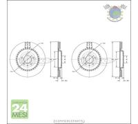 Kit 2x dischi freno Tomex Posteriore per AUDI Q7 Q5 A8 A7 A6 A5 A4 PORSCHE MACA