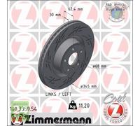 Kit 2x dischi freno Zimmermann BLACK Z Anteriore per AUDI A6 #b9