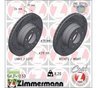 Kit 2x dischi freno Zimmermann BLACK Z Anteriore per BMW 5 E61 525 523 520 E #dd