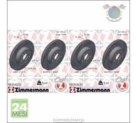 Kit 2x dischi freno Zimmermann BLACK Z Anteriore per BMW 5 F11 530 528 525 523 5