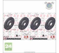 Kit 2x dischi freno Zimmermann BLACK Z Anteriore per HONDA CIVIC IX X