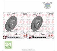 Kit 2x dischi freno Zimmermann BLACK Z Posteriore per BMW 7 F01 F02 F03 F04 #fp