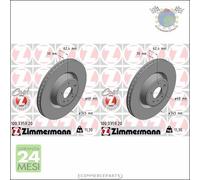 Kit 2x dischi freno Zimmermann COAT Z Anteriore per AUDI A6 #bp