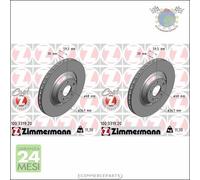 Kit 2x dischi freno Zimmermann COAT Z Anteriore per AUDI A6 ##s