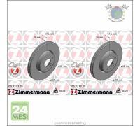 Kit 2x dischi freno Zimmermann COAT Z Anteriore per AUDI Q5 A7 A5 A4