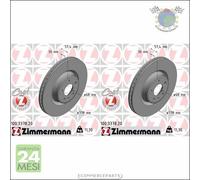 Kit 2x dischi freno Zimmermann COAT Z Anteriore per AUDI Q5 A7 A6 A5 A4 #bx