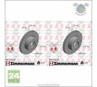 Kit 2x dischi freno Zimmermann COAT Z Anteriore per BMW 6 E24 635 628 5 E28 535