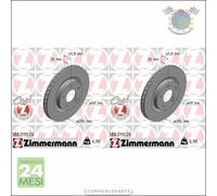 Kit 2x dischi freno Zimmermann COAT Z Anteriore per CHRYSLER SEBRING Cabriolet C
